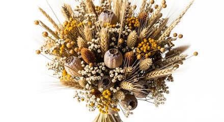 Dried flower bouquet arrangement rustic and natural style perfect for home decor and gifts