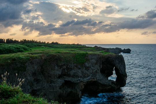 sunset over the ocean