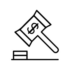 Auction Gavel With Dollar