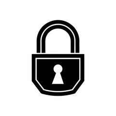 Padlock icon with keyhole representing security and privacy