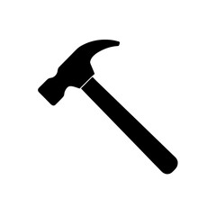 Claw hammer silhouette, essential tool for building and repair