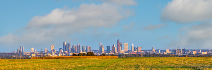 Fototapeta premium scenic view to skyline of Frankfurt