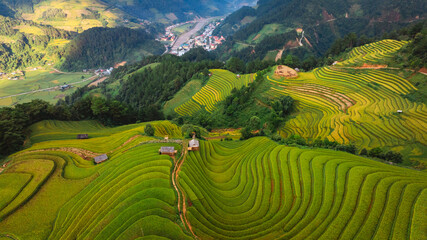 rice terraces in Mu Cang Chai, Vietnam