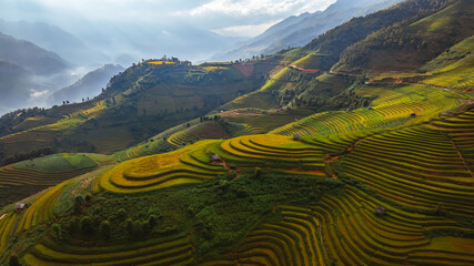 rice terraces in Mu Cang Chai, Vietnam