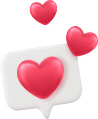 3D Social media online platform concept,