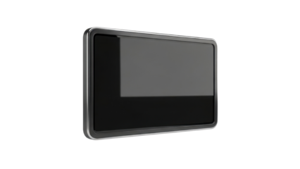 3D icon TV screen display, isolated on white background