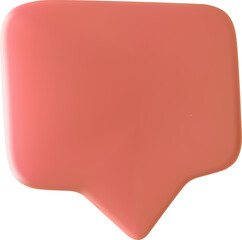 Blank red speech bubble pin