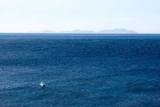 Deep Blue Aegean Sea Horizon - Greek Islands Seascape