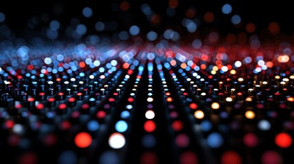 Fototapeta premium A vibrant array of colorful signals displayed in a mesmerizing pattern