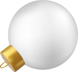 3d white Christmas ball