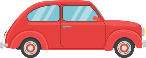 Red cartoon car