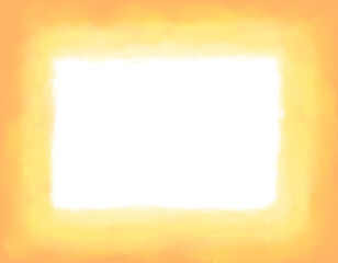 シンプルなオレンジの水彩フレーム