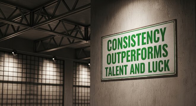 A Motivational Sign Displaying Consistent Performance in an Industrial Building