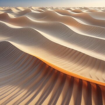 Pemandangan gurun yang menakjubkan dengan bukit pasir keemasan