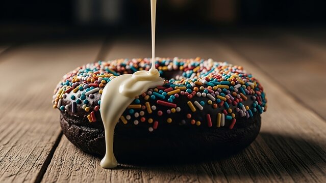 Chocolate cake with icing