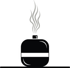 Aromatherapy diffuser black and white vector illustration graphic design eps silhouette