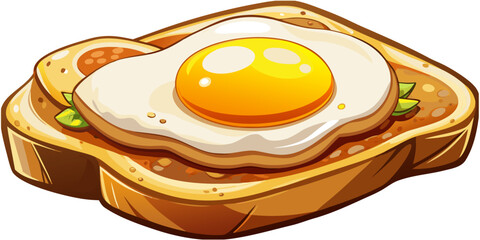 High-Quality Vector Fried Egg Illustration. Perfect for food branding, digital menus, or breakfast posters. Ready-to-use high-resolution illustration.
