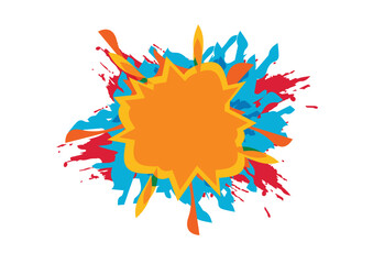 Colorful Paint Splatter and Splash Vector. Isolated Flat Cartoon Collection of Round Stains, Drops, and Decorative Liquid Shapes Background. illustration vector design.