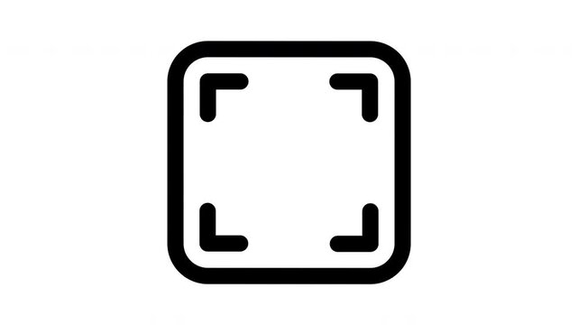 Fullscreen icon animation for digital interfaces, web design, app development.