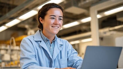 Fototapeta premium Woman scientist at work in a lab.