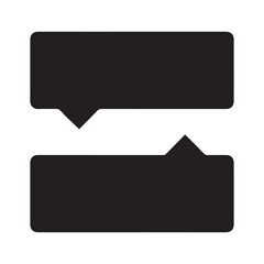 Speech bubble icon glyph style vector illustration