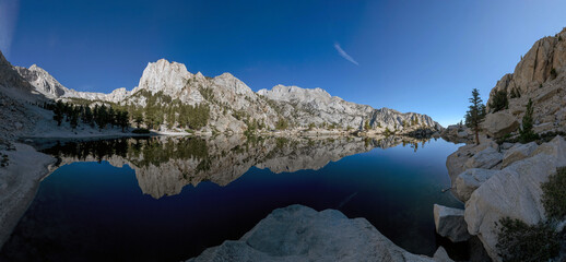 Panoramic Reflection of Lone Pine Lake, Sierra Nevada