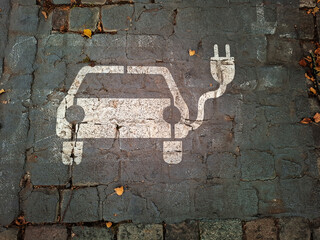 Car charging point pictogram