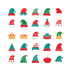 Christmas Holiday Hats Collection Set