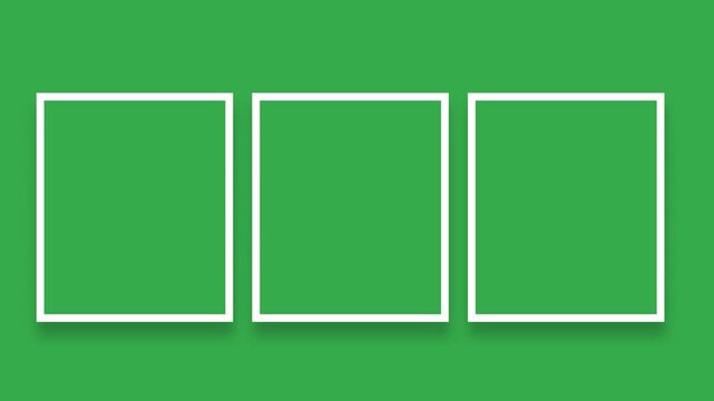 Clean Modern with White Border Photo Frames Video,  Photo Frames Animation Template 