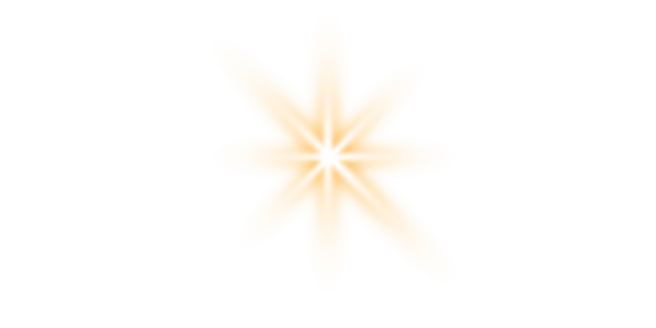 Gold glowing star light lens flare effect isolated on transparent background. Shining sun with rays. Twinkle star sparkling effect. Magic radiant light. Flash light. Glow design elements. PNG - Powered by Adobe