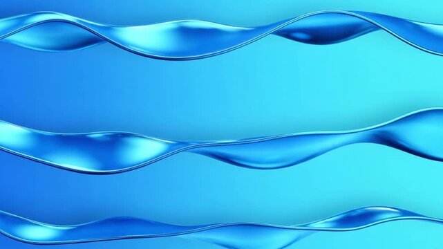 Abstract blue gradient background with flowing wave patterns, seamless 4K loop. Smooth, dynamic motion creating a calming and modern visual effect