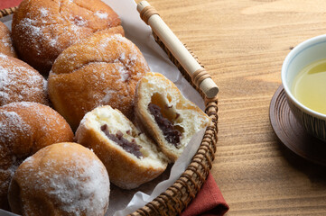 あんドーナツのクローズアップ