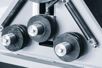 industrial device for bending of metal pipes and plates,  industrial concept