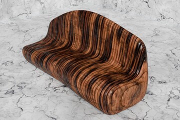 wooden chair on a white