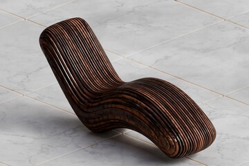 wooden chair in a cafe