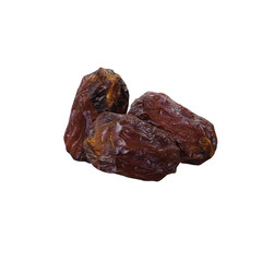 dried dates isolated on white