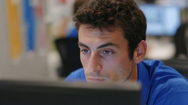 Focused attention in a modern workspace illustrates the essence of productivity and dedication in the digital age, highlighting the importance of concentration in achieving goals effectively.