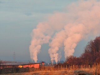 smoke from a chimney