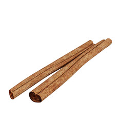 cinnamon sticks isolated on white
