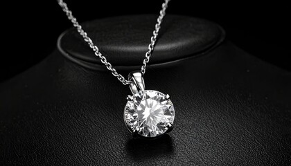 Close-up of a diamond pendant necklace (1)