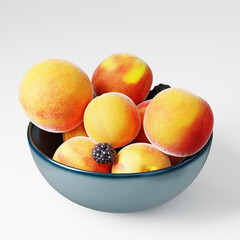 bowl of peaches
