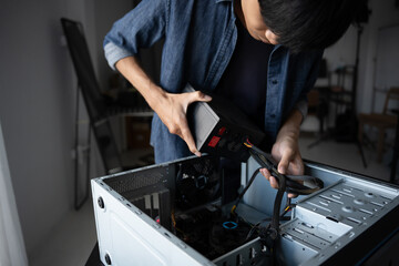 IT Engineer installing Hardware Equipment Development Facility Engineer  Maintenance computer Motherboard Electronic repair shop technology business