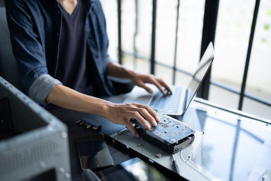 IT Engineer installing Hardware Equipment Development Facility Engineer  Maintenance computer Motherboard Electronic repair shop technology business