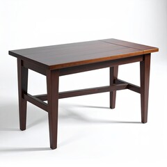Dark brown wooden table with simple design