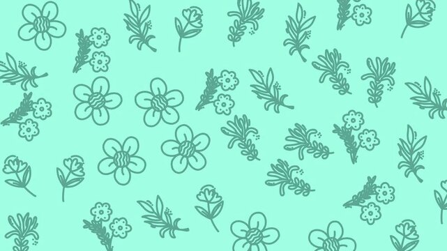 Floral pattern agriculture vibrant background, cultivated flower and leaf designs for agricultural inspiration. Suitable for botanical publications, farm graphics.