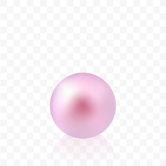 Pearl pink pearls. Decor element for decoration. Beauty and fashion. eps 10