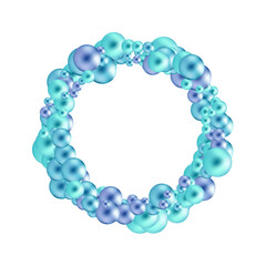 Colored pearls in a circle. Festive background. Abstract vector background. eps 10