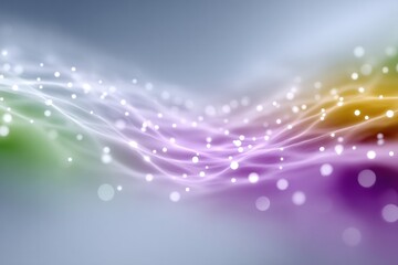 Obraz premium Abstract Digital Flow: An abstract digital flow of light, weaving through a gradient of colors, conveys a sense of energy, innovation and connection. Perfect for tech or design projects.