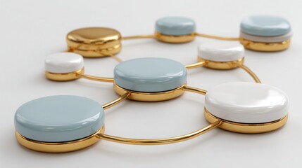 Elegant gold and blue bracelet representing blockchain payment network and modern token-based financial innovations
