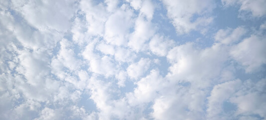 Obraz premium blue sky with white clouds. The sky is clear and bright